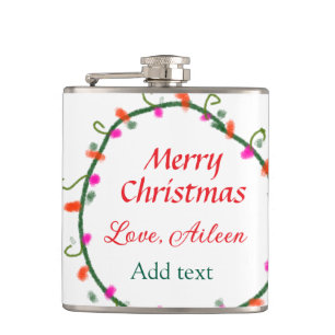 Petaca color de agua floral rojo floral corona alegre Nav