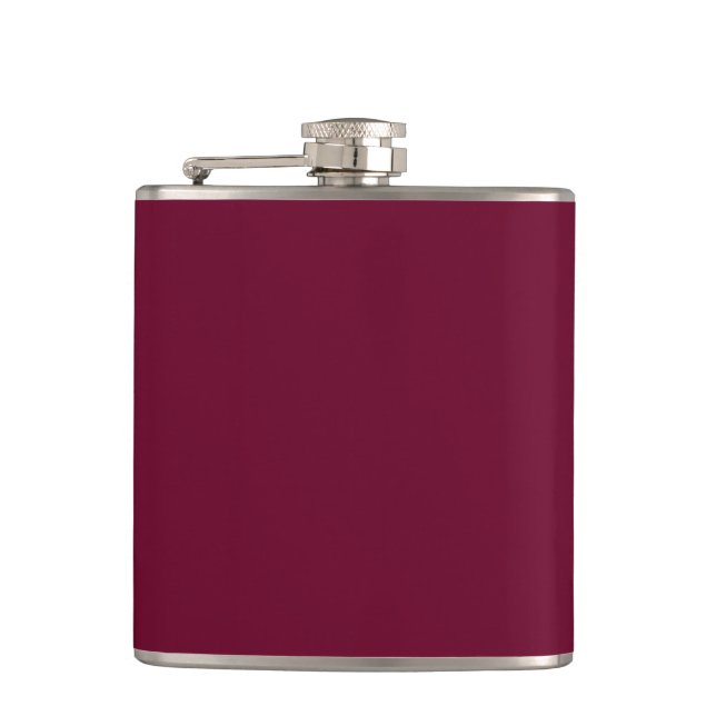 Petaca Color de tendencia - Borgoña oscuro Vinyl envuelto (Anverso)