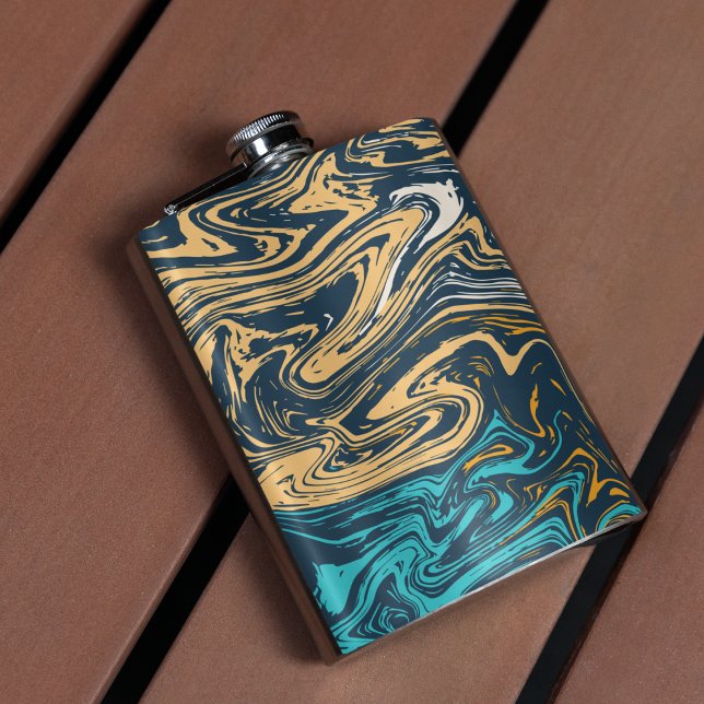 Petaca Color del mosaico de mármol (flask)