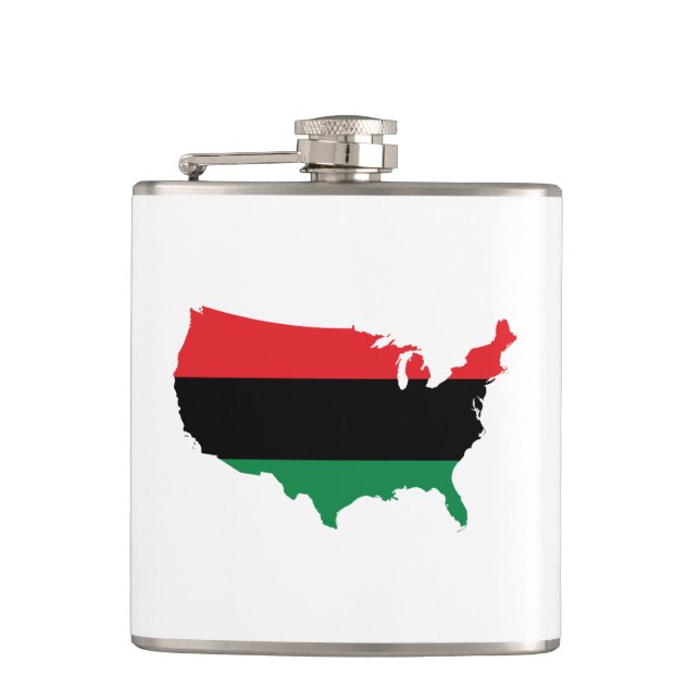 Petaca Colores rojos, negros y verdes de los afroamerican (Anverso)
