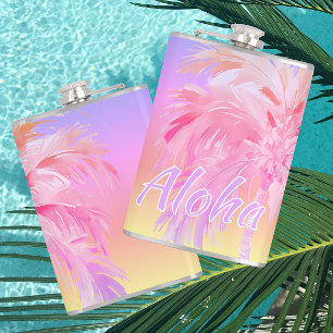 Petaca Colores Tropicales Palmera Aloha