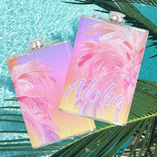 Petaca Colores Tropicales Palmera Aloha