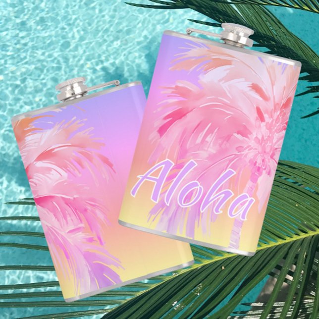 Petaca Colores Tropicales Palmera Aloha  (It’s always five o’clock somewhere!)