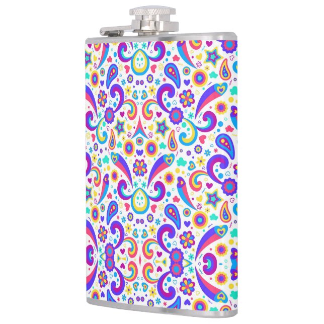 Petaca Colorful flask with a vibrant pattern  (Izquierda)