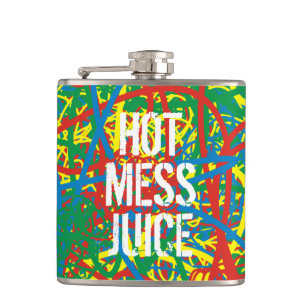 Petaca Colorida Funny Hot Mess Juice Scribbles Bebe Breve
