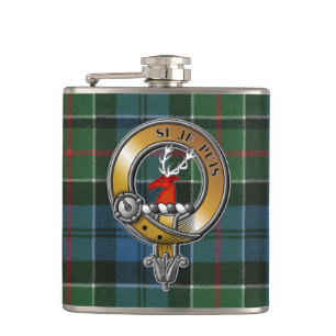 Petaca Colquhoun Tartan & Badge