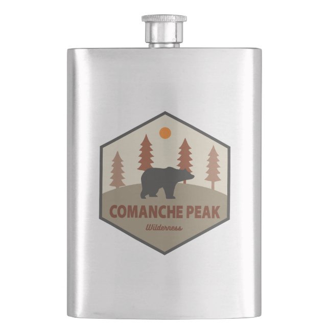 Petaca Comanche Peak Wilderness Colorado Bear (Anverso)