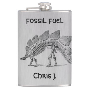 Petaca Combustible fósil de los esqueletos de los dinosau