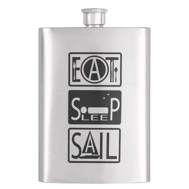Petaca Comer Sleep Sail Classic 8oz Flask (Anverso)