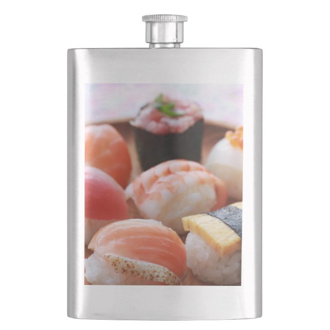 Petaca Comfort Shot – Cozy Sushi Classic Flask (Anverso)