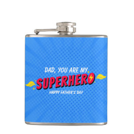 Petaca Cómico lindo Superhéroe padres Día Flask