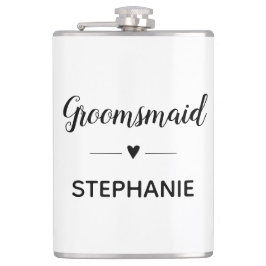 Petaca Compañera Minimalista de la Novia con Guion de Nom