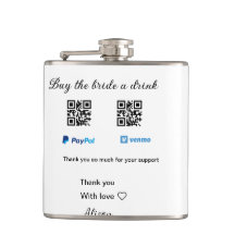 Compra a la novia una donación de bebidas QR Venmo