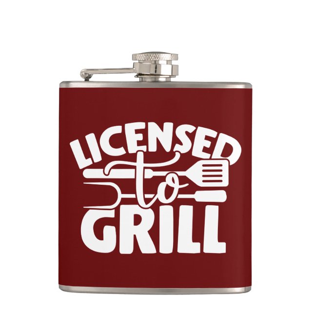 Petaca Con Licencia Para Grill (Anverso)
