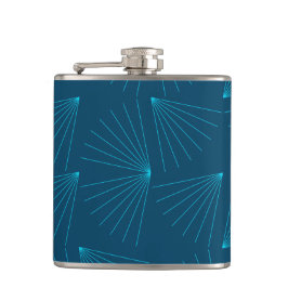 Petaca Concepto de celebración de luz azul, moderno y sim