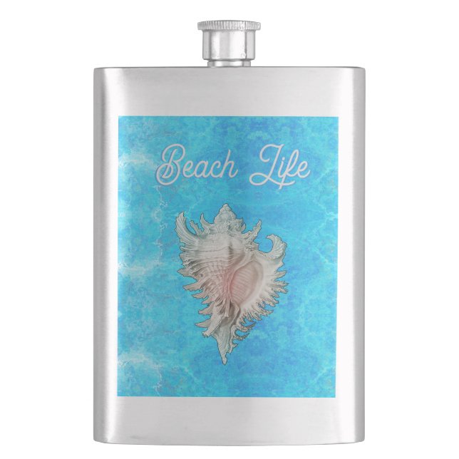 Petaca Conch Shell "Beach Life" (Anverso)