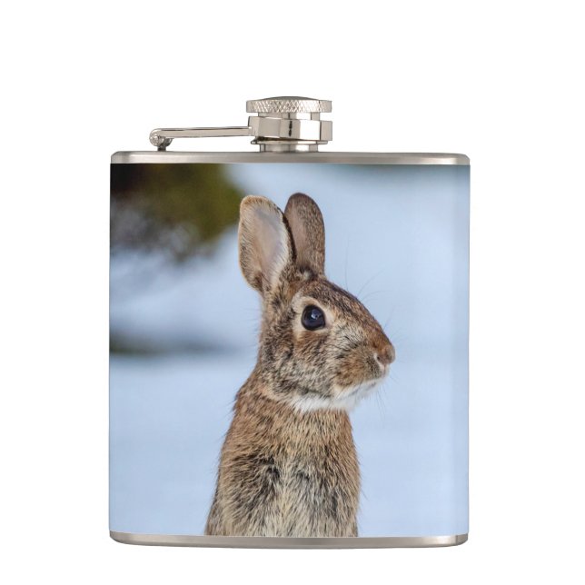 Petaca Conejo en la nieve (Anverso)