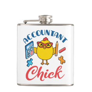 Petaca Contador Chick Accounting CPA Graduación Mujeres
