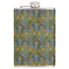 Petaca Coordenadas de plumas de pavo real