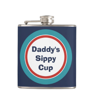 Petaca Copa Sippy de Papi - Colores retro con máscara de