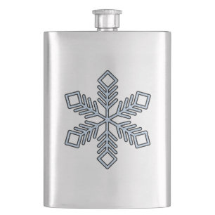 Petaca Copo de Nieve Brillante - Ramas Azul Bebé