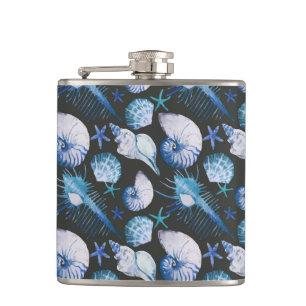 Petaca Corales con el modelo de las cáscaras