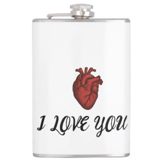 Petaca Corazón Anatómico "Te Amo" 