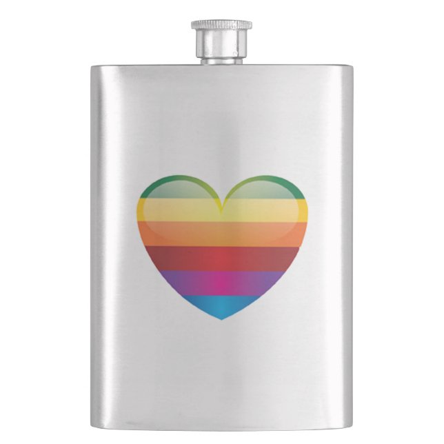 Petaca Corazón arcoiris (Anverso)