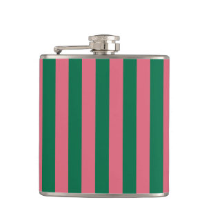 Petaca Corazón de rosa escabeche verde raya