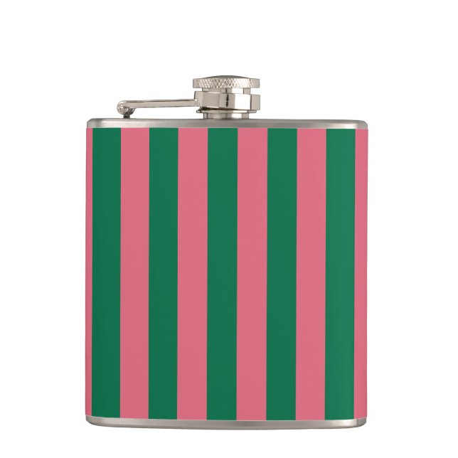 Petaca Corazón de rosa escabeche verde raya (Anverso)