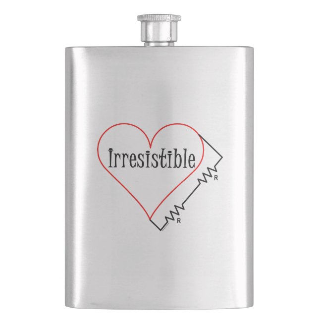 Petaca Corazón eléctrico irresistible (Anverso)