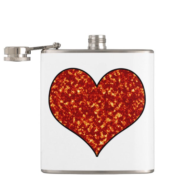 Petaca Corazón en llamas (Abierto)