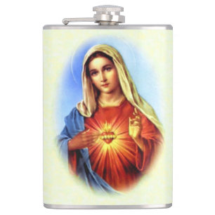 Petaca Corazón inmaculado del Virgen María bendecido