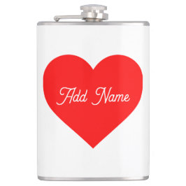 Petaca Corazón Rojo Romántico Personalizado