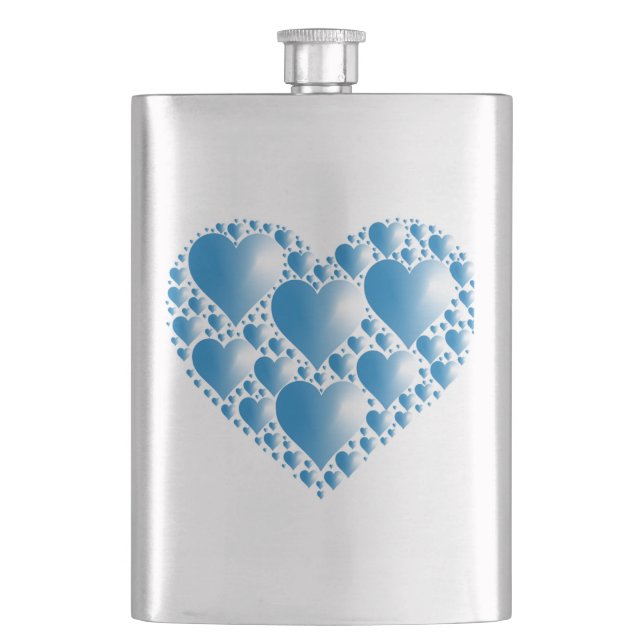 PETACA CORAZONES AZULES (Anverso)