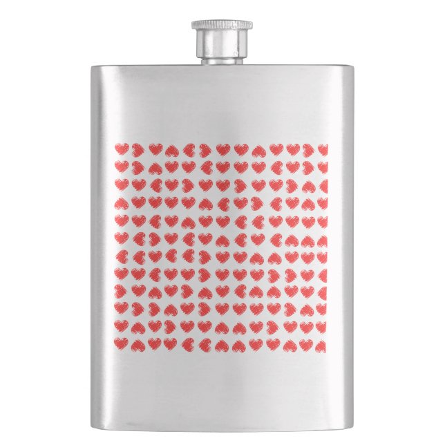 Petaca Corazones rojos (Anverso)