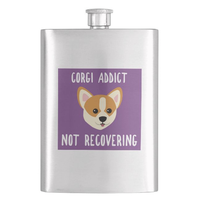 Petaca Corgi Addict No Recuperar (Anverso)