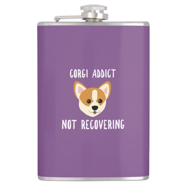 Petaca Corgi Addict No Recuperar (Anverso)