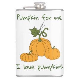 Petaca Cosecha romántica de calabaza de naranja cutáneo