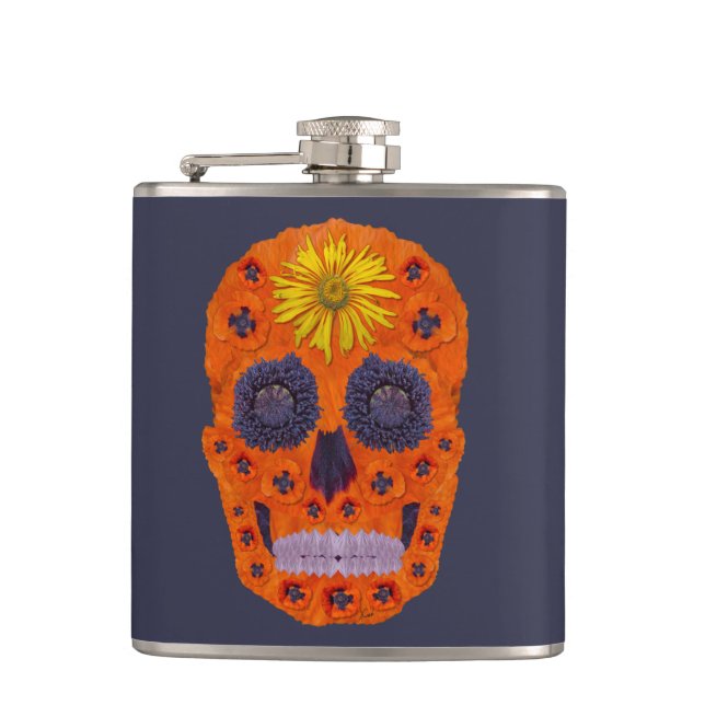 Petaca Cráneo 1 de la flor (Anverso)