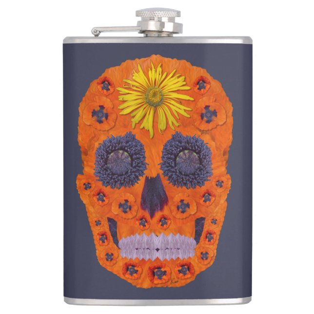 Petaca Cráneo 1 de la flor (Anverso)