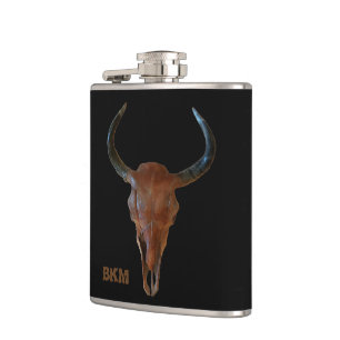 Petaca Cráneo de Bull con sus iniciales