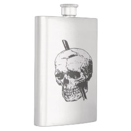 Petaca Cráneo en blanco y negro con vector de barra de ap