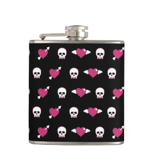 Petaca Cráneos y corazones