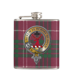 Petaca Crawford Tartan & Badge