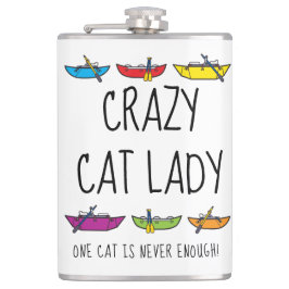 Petaca Crazy Cat Lady Funny Rafter