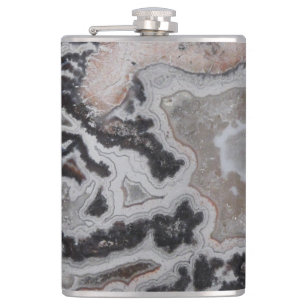 Petaca Crazy Lace Agate Gemstone Photo Flask
