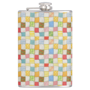 Petaca CRAZY QUILT Wraped Flask