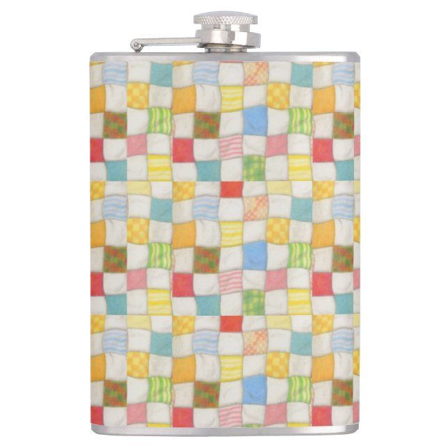 Petaca CRAZY QUILT Wraped Flask (Anverso)