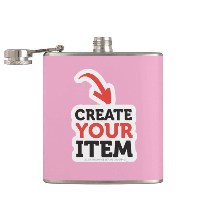 Petaca CREA-TU-PROPIO Diseño personalizado DIY despedida  (Abierto)